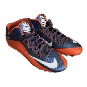 Nike Skin Alpha Pro 2 Football Cleats Athletic Sneakers Sport Blue Orange Men 13